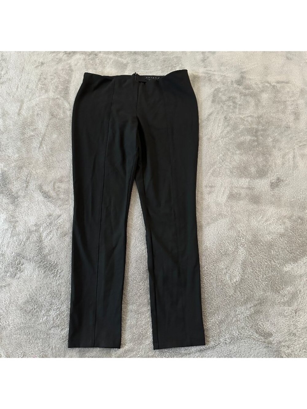 Black Tailored Straight-Leg Pants
